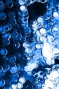 Blue chromium liquid background, shiny ripple water effect Royalty Free Stock Photo