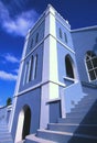 Blue church, Bermuda. Royalty Free Stock Photo