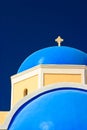 Blue Church Dome, Greece Royalty Free Stock Photo