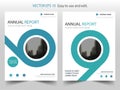 Blue circle business Brochure Leaflet Flyer annual report template design, book cover layout design, abstract presentation Royalty Free Stock Photo