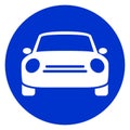 Blue circle car icon Royalty Free Stock Photo