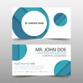 Blue circle corporate business card, name card template ,horizontal simple clean layout design template , Business banner template Royalty Free Stock Photo