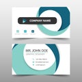 Blue circle corporate business card, name card template ,horizontal simple clean layout design template , Business banner template Royalty Free Stock Photo