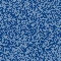 Blue circle pixel mosaic concept background