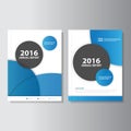 Blue circle Vector annual report Leaflet Brochure Flyer template design, book cover layout design, Abstract Blue presentation Royalty Free Stock Photo