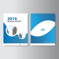 Blue circle Vector annual report Leaflet Brochure Flyer template design, book cover layout design, Abstract Blue presentation Royalty Free Stock Photo