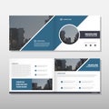 Blue Circle Vector annual report Leaflet Brochure Flyer template Royalty Free Stock Photo