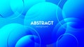 Blue circles abstract background. Vector gradient spheres. Trendy elements for motion design Royalty Free Stock Photo