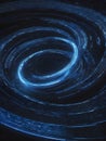 Blue Circles on Black Technological Background Black hole in the universe Royalty Free Stock Photo