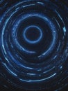 Blue Circles on Black Technological Background Royalty Free Stock Photo
