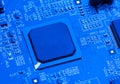 Blue circuit board background of computer Royalty Free Stock Photo