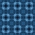 Blue Circuit Board Pattern Digital Seamless Background. Abstract Futuristic Computer Motherboard illustration. Technology Royalty Free Stock Photo