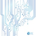 blue circuit board. Vector illustration decorative design Royalty Free Stock Photo