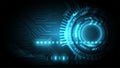 blue circuit on cyberspace background,abstract technology background,circuit connection with power core