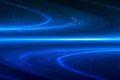Blue circular glow wave. lighting effect abstract background. Royalty Free Stock Photo