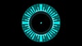 Blue circular motion bar with black background.