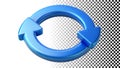 Blue circular refresh arrows reload sync update cycle symbol png transparent image Generative AI