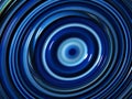 Blue circular ripple digital fractal