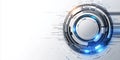 Blue circular technology background with copy space Royalty Free Stock Photo