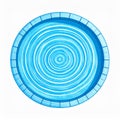 Blue Circular Water Ripples Illustration Royalty Free Stock Photo