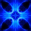 Blue circular wave glow. kaleidoscope lighting effect Royalty Free Stock Photo