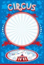 Blue circus poster Royalty Free Stock Photo