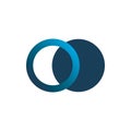 Blue cirlce color group partner logo design