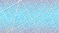Blue city area, background map, streets. Skyline urban panorama. Cartography illustration. Widescreen proportion