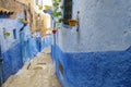 Blue city Chefchaouen street Royalty Free Stock Photo