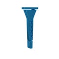 Blue Clarinet icon isolated on transparent background. Musical instrument.