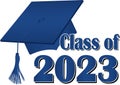 Blue Class of 2023 Graduation Cap Royalty Free Stock Photo