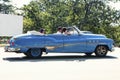 Blue classic american convertible Chevrolet Bel Air, Cuba