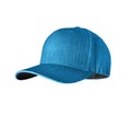 Blue classic baseball cap isolated on white background