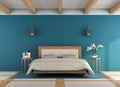 Blue classic bedroom