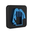 Blue Cleaning service icon isolated on transparent background. Latex hand protection sign. Housework cleaning equipment