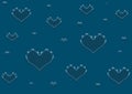 Blue clear hearts wallpaper design background