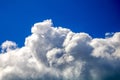 Blue clear sky and fluffy white clouds Royalty Free Stock Photo