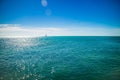 A blue clear sky with scenic view in Key West, Florida Royalty Free Stock Photo