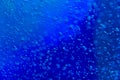 Blue water background with bubles