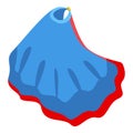 Blue cloak icon isometric vector. Robe cloth