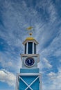 Blue Clocktower on Nice Sky Royalty Free Stock Photo