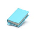 Blue closed book icon 3D Royalty Free Stock Photo