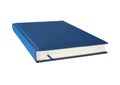 Blue closed book isolated