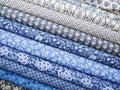 Blue cloth balls for textiles