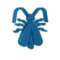 Blue Clothes moth icon isolated on transparent background.