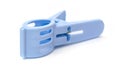 blue clothespin on white background Royalty Free Stock Photo