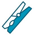 Blue clothing clip, icon