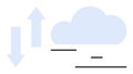 Cloud Computing Concept with Data Uploading and Downloading Arrows Royalty Free Stock Photo