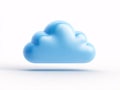 Blue Cloud Computing Icon Isolated on White Background Royalty Free Stock Photo
