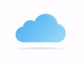 Blue Cloud Computing Storage Technology Icon Royalty Free Stock Photo